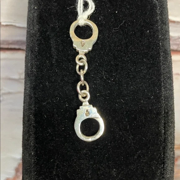 Sterling Silver Handcuff Charm/Pendant. - Picture 4 of 5